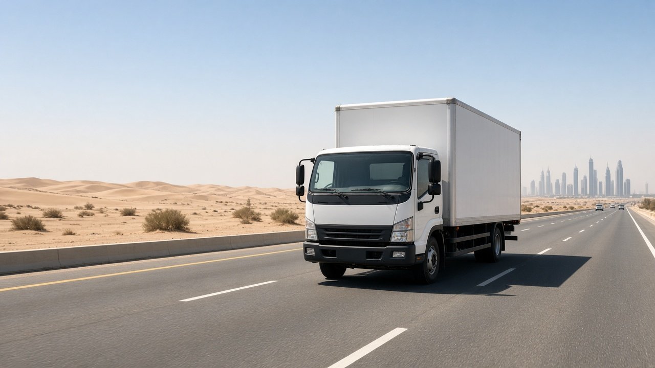 Dubai to Abu Dhabi movers loading a moving truck for an intercity move